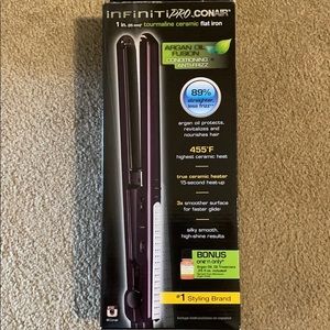 InFinitiPro Conair 1” tourmaline ceramic flat iron